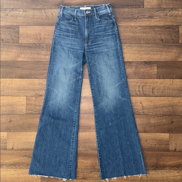 MOTHER Denim - Mother Superior Size 26 The Hustler Roller Heel Fray Jeans In Wash Perfect Drug